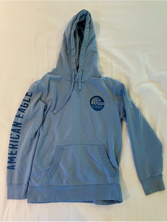 American Eagle Outfitters Other - American Eagle Light Blue Hooded Pullover Sweatshirt